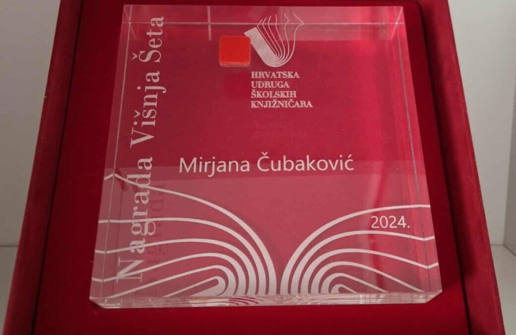Naša knjižničarka dobitnica godišnje nagrade „Višnja Šeta“